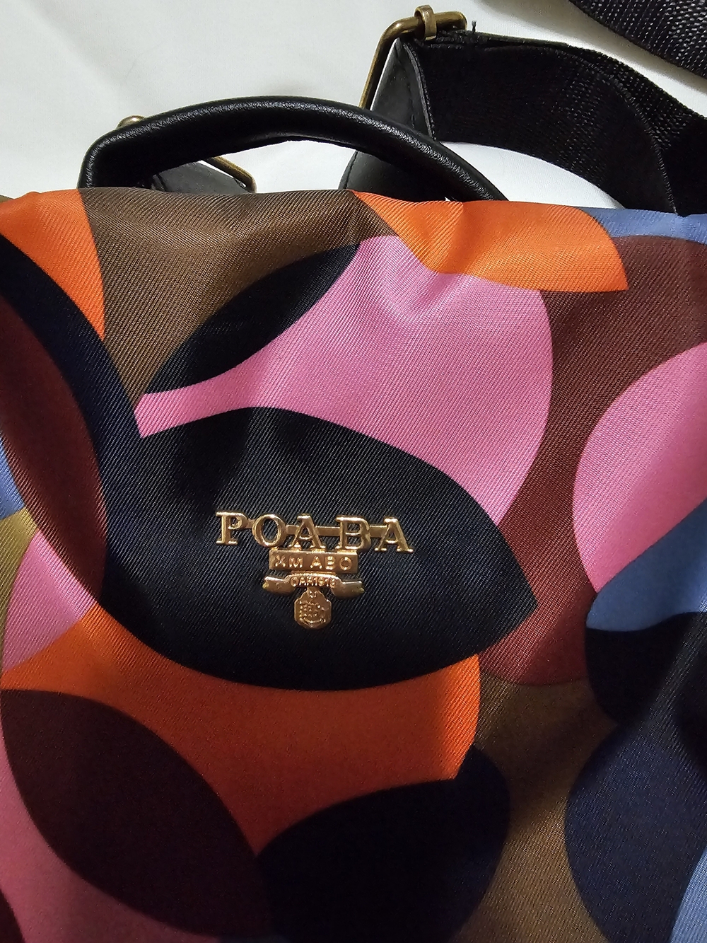 Colorblock Printed Tote Bag in Pink & Multicolor